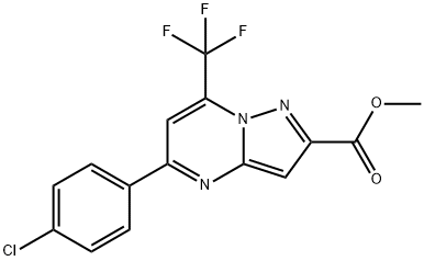 methyl 5-(4-chlorophenyl)-7-(trifluoromethyl)pyrazolo[1,5-a]pyrimidine-2-carboxylate Structure