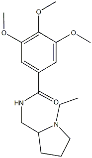 N-[(1-ethyl-2-pyrrolidinyl)methyl]-3,4,5-trimethoxybenzamide,334500-88-8,结构式