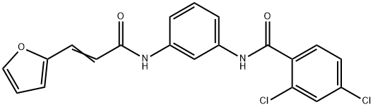 2,4-dichloro-N-(3-{[3-(2-furyl)acryloyl]amino}phenyl)benzamide|