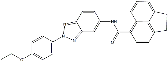 N-[2-(4-ethoxyphenyl)-2H-1,2,3-benzotriazol-5-yl]-1,2-dihydro-5-acenaphthylenecarboxamide 化学構造式