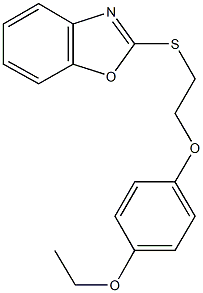 2-{[2-(4-ethoxyphenoxy)ethyl]sulfanyl}-1,3-benzoxazole 结构式