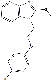 4-chlorophenyl 2-[2-(methylsulfanyl)-1H-benzimidazol-1-yl]ethyl ether 结构式