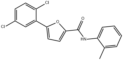 5-(2,5-dichlorophenyl)-N-(2-methylphenyl)-2-furamide Struktur
