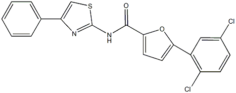 5-(2,5-dichlorophenyl)-N-(4-phenyl-1,3-thiazol-2-yl)-2-furamide Struktur