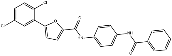 N-[4-(benzoylamino)phenyl]-5-(2,5-dichlorophenyl)-2-furamide,334502-66-8,结构式