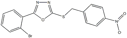 2-(2-bromophenyl)-5-({4-nitrobenzyl}sulfanyl)-1,3,4-oxadiazole,334503-60-5,结构式