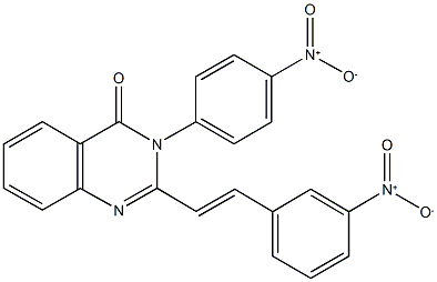 3-{4-nitrophenyl}-2-(2-{3-nitrophenyl}vinyl)-4(3H)-quinazolinone Structure