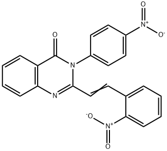 3-{4-nitrophenyl}-2-(2-{2-nitrophenyl}vinyl)-4(3H)-quinazolinone,334505-33-8,结构式