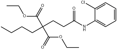 diethyl 2-butyl-2-[3-(2-chloroanilino)-3-oxopropyl]malonate 结构式