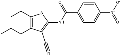 N-(3-cyano-5-methyl-4,5,6,7-tetrahydro-1-benzothien-2-yl)-4-nitrobenzamide Structure