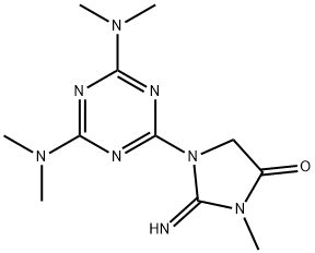 1-[4,6-bis(dimethylamino)-1,3,5-triazin-2-yl]-2-imino-3-methyl-4-imidazolidinone Structure