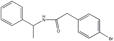 2-(4-bromophenyl)-N-(1-phenylethyl)acetamide 结构式