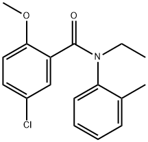 5-chloro-N-ethyl-2-methoxy-N-(2-methylphenyl)benzamide 结构式