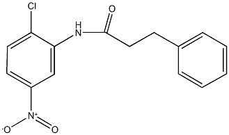 N-{2-chloro-5-nitrophenyl}-3-phenylpropanamide Struktur