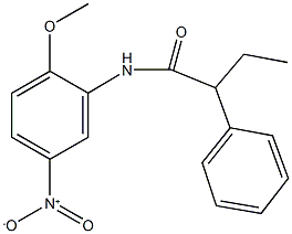 N-{5-nitro-2-methoxyphenyl}-2-phenylbutanamide 化学構造式