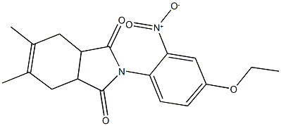 2-{4-ethoxy-2-nitrophenyl}-5,6-dimethyl-3a,4,7,7a-tetrahydro-1H-isoindole-1,3(2H)-dione Struktur