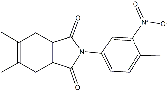 2-{3-nitro-4-methylphenyl}-5,6-dimethyl-3a,4,7,7a-tetrahydro-1H-isoindole-1,3(2H)-dione Structure