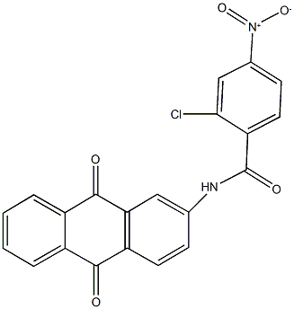 2-chloro-N-(9,10-dioxo-9,10-dihydroanthracen-2-yl)-4-nitrobenzamide Structure