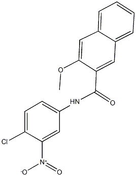 N-{4-chloro-3-nitrophenyl}-3-methoxy-2-naphthamide,335205-68-0,结构式
