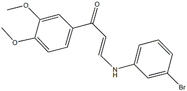 3-(3-bromoanilino)-1-(3,4-dimethoxyphenyl)-2-propen-1-one Structure