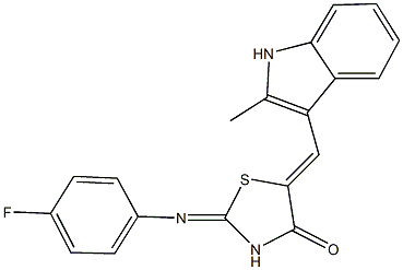 2-[(4-fluorophenyl)imino]-5-[(2-methyl-1H-indol-3-yl)methylene]-1,3-thiazolidin-4-one|