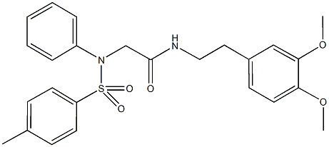 N-[2-(3,4-dimethoxyphenyl)ethyl]-2-{[(4-methylphenyl)sulfonyl]anilino}acetamide,335208-06-5,结构式