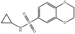 N-cyclopropyl-2,3-dihydro-1,4-benzodioxine-6-sulfonamide 结构式