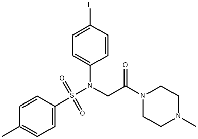 N-(4-fluorophenyl)-4-methyl-N-[2-(4-methyl-1-piperazinyl)-2-oxoethyl]benzenesulfonamide Structure