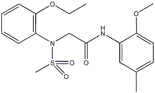 2-[2-ethoxy(methylsulfonyl)anilino]-N-(2-methoxy-5-methylphenyl)acetamide 化学構造式