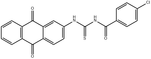 N-(4-chlorobenzoyl)-N'-(9,10-dioxo-9,10-dihydroanthracen-2-yl)thiourea Structure