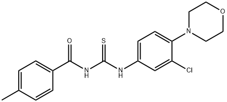 N-(3-chloro-4-morpholin-4-ylphenyl)-N'-(4-methylbenzoyl)thiourea Structure