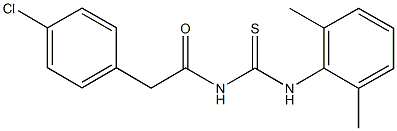 N-[(4-chlorophenyl)acetyl]-N'-(2,6-dimethylphenyl)thiourea Struktur