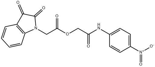 2-{4-nitroanilino}-2-oxoethyl (2,3-dioxo-2,3-dihydro-1H-indol-1-yl)acetate,335209-24-0,结构式