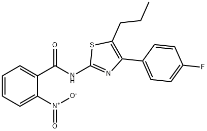 N-[4-(4-fluorophenyl)-5-propyl-1,3-thiazol-2-yl]-2-nitrobenzamide,335209-43-3,结构式