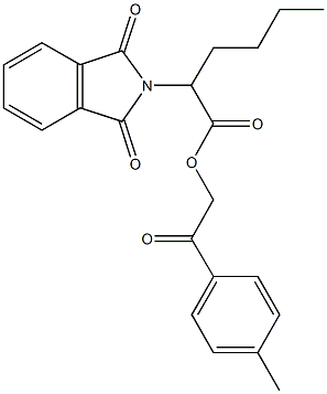 2-(4-methylphenyl)-2-oxoethyl 2-(1,3-dioxo-1,3-dihydro-2H-isoindol-2-yl)hexanoate,335210-97-4,结构式
