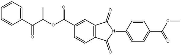 1-methyl-2-oxo-2-phenylethyl 2-[4-(methoxycarbonyl)phenyl]-1,3-dioxo-5-isoindolinecarboxylate Structure