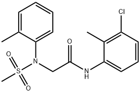 N-(3-chloro-2-methylphenyl)-2-[2-methyl(methylsulfonyl)anilino]acetamide Structure