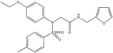 2-{4-ethoxy[(4-methylphenyl)sulfonyl]anilino}-N-(2-furylmethyl)acetamide Structure