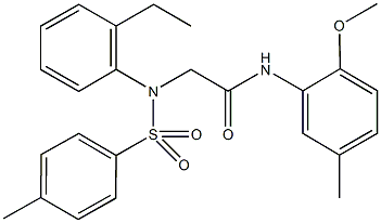 2-{2-ethyl[(4-methylphenyl)sulfonyl]anilino}-N-(2-methoxy-5-methylphenyl)acetamide Structure