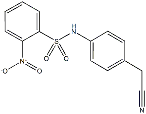 N-[4-(cyanomethyl)phenyl]-2-nitrobenzenesulfonamide Structure