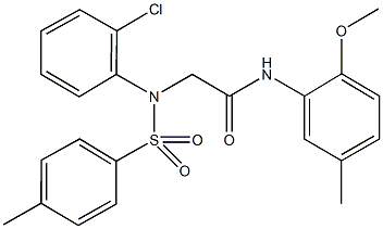 2-{2-chloro[(4-methylphenyl)sulfonyl]anilino}-N-(2-methoxy-5-methylphenyl)acetamide,335212-38-9,结构式