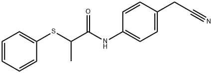 N-[4-(cyanomethyl)phenyl]-2-(phenylsulfanyl)propanamide Structure