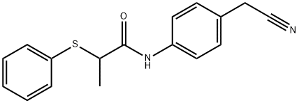 N-[4-(cyanomethyl)phenyl]-2-(phenylsulfanyl)propanamide 结构式