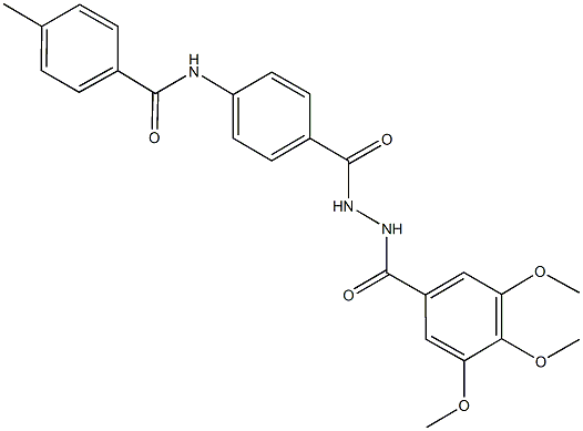 4-methyl-N-(4-{[2-(3,4,5-trimethoxybenzoyl)hydrazino]carbonyl}phenyl)benzamide 结构式