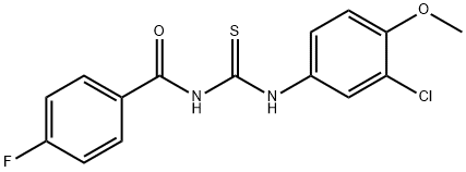 N-(3-chloro-4-methoxyphenyl)-N'-(4-fluorobenzoyl)thiourea,335212-86-7,结构式