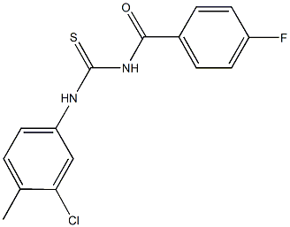 N-(3-chloro-4-methylphenyl)-N'-(4-fluorobenzoyl)thiourea Struktur