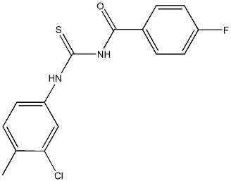 N-(3-chloro-4-methylphenyl)-N'-(4-fluorobenzoyl)thiourea Structure