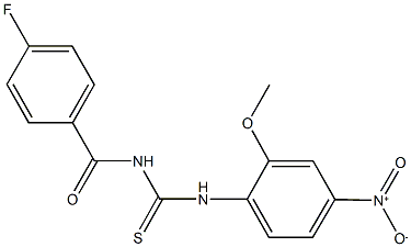 N-(4-fluorobenzoyl)-N'-{4-nitro-2-methoxyphenyl}thiourea Structure