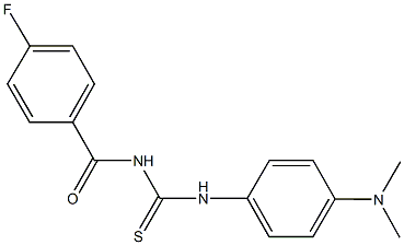 N-[4-(dimethylamino)phenyl]-N'-(4-fluorobenzoyl)thiourea 化学構造式