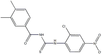 N-{2-chloro-4-nitrophenyl}-N'-(3,4-dimethylbenzoyl)thiourea,335212-98-1,结构式